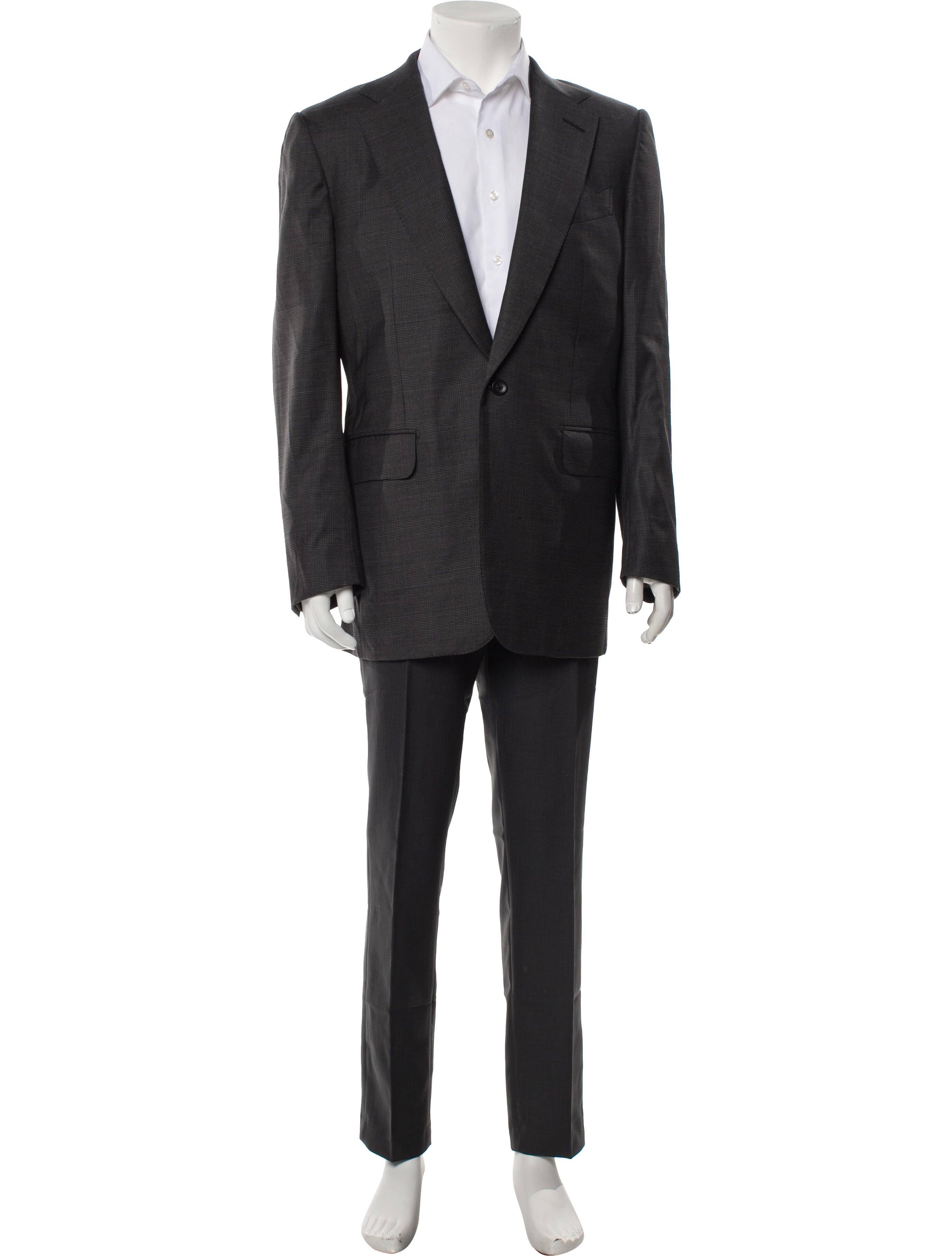 Dunhill Wool Plaid Print Blazer