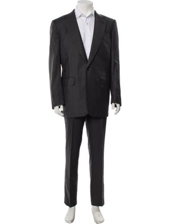 Dunhill Wool Plaid Print Blazer