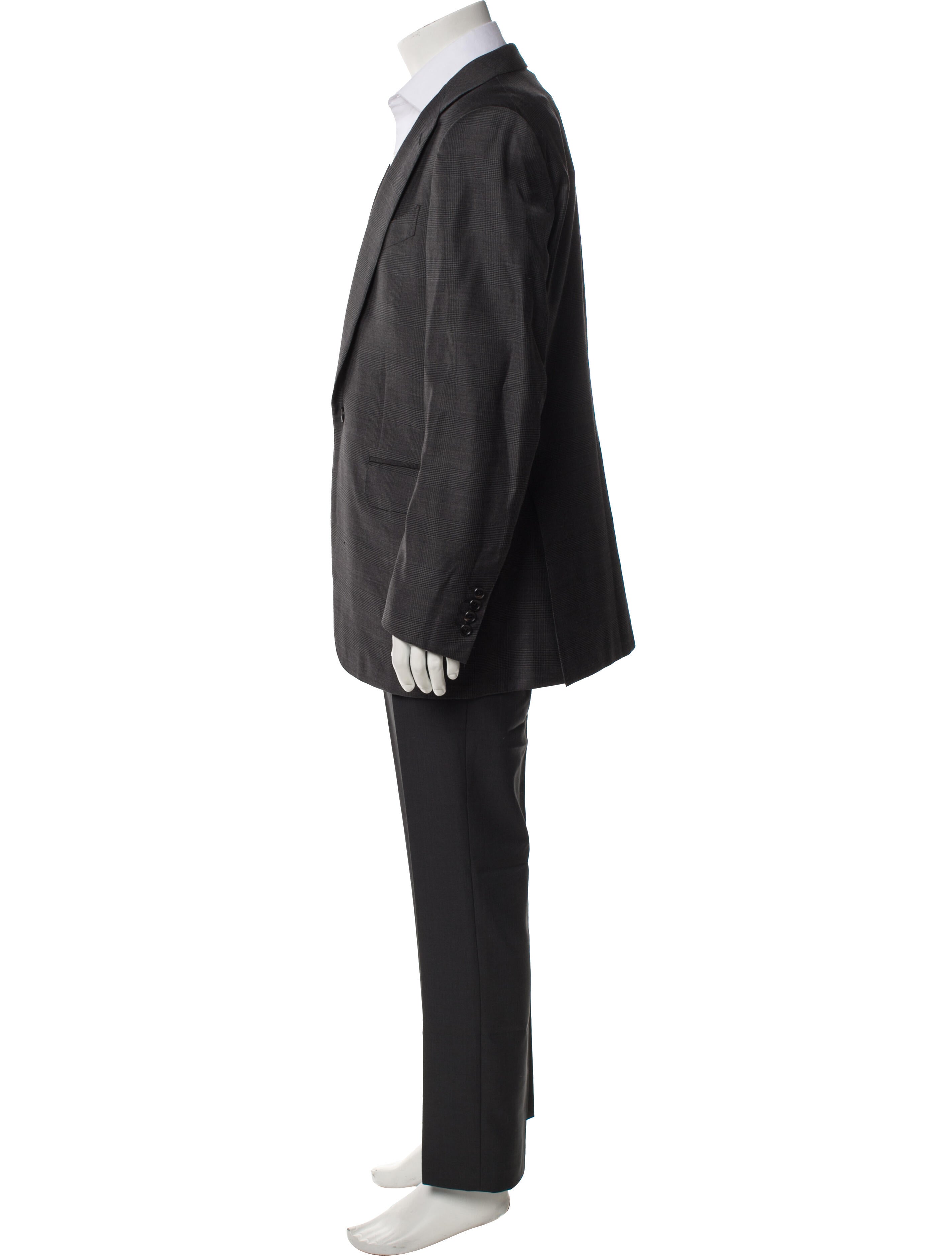 Dunhill Wool Plaid Print Blazer