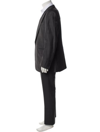 Dunhill Wool Plaid Print Blazer