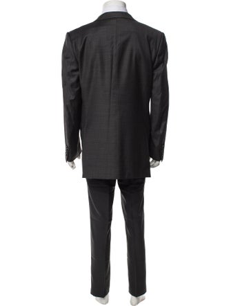 Dunhill Wool Plaid Print Blazer