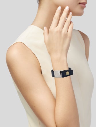 Dunhill Leather Logo Wrap Bracelet