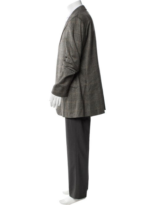 Dunhill Wool Plaid Print Blazer