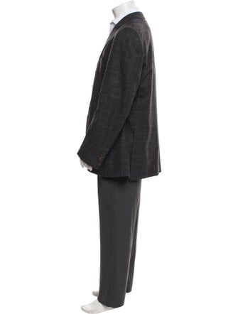 Dunhill Wool Plaid Print Blazer