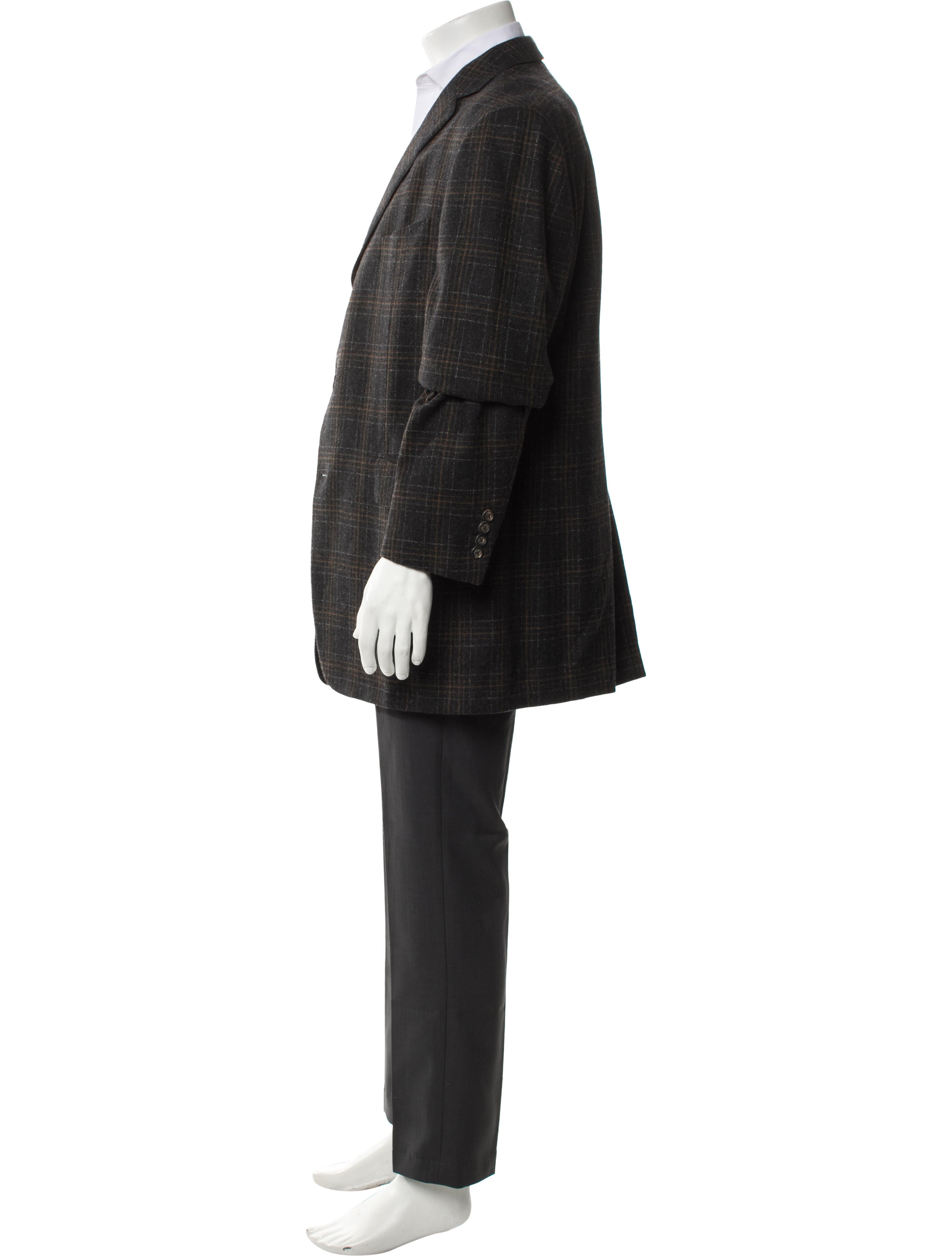 Dunhill Wool Plaid Print Blazer