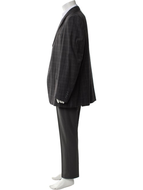 Dunhill Wool Plaid Print Blazer