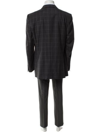 Dunhill Wool Plaid Print Blazer