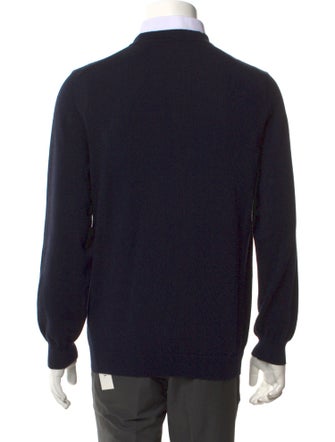 Dunhill Merino Wool Plaid Print Cardigan