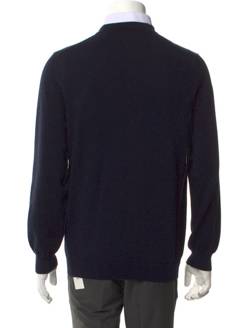 Dunhill Merino Wool Plaid Print Cardigan