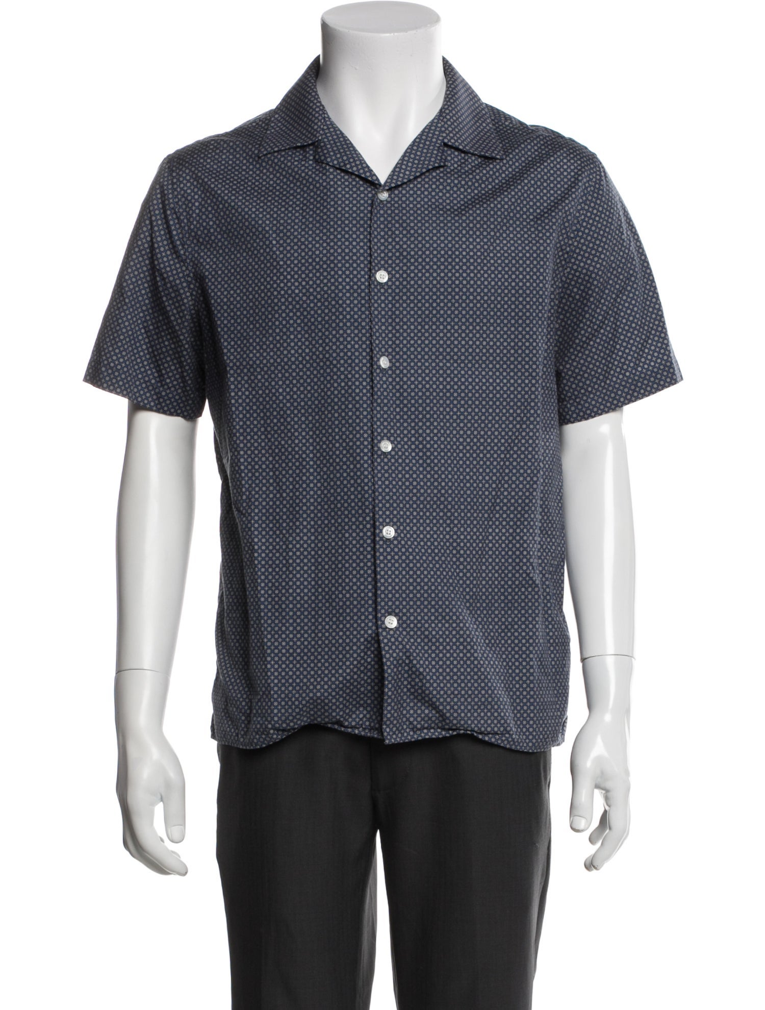 Dunhill Polka Dot Print Short Sleeve Shirt