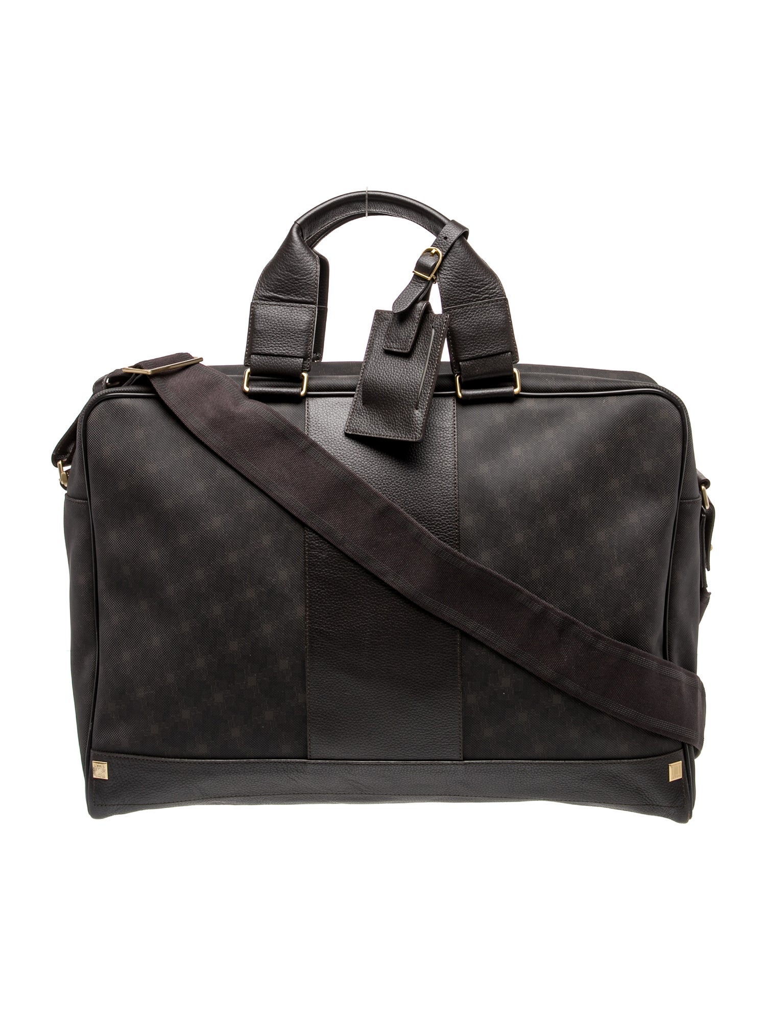 Dunhill L Canvas Weekender ダンヒル Dunhill Leather Trimmed Coated Canvas Weekender | eBay