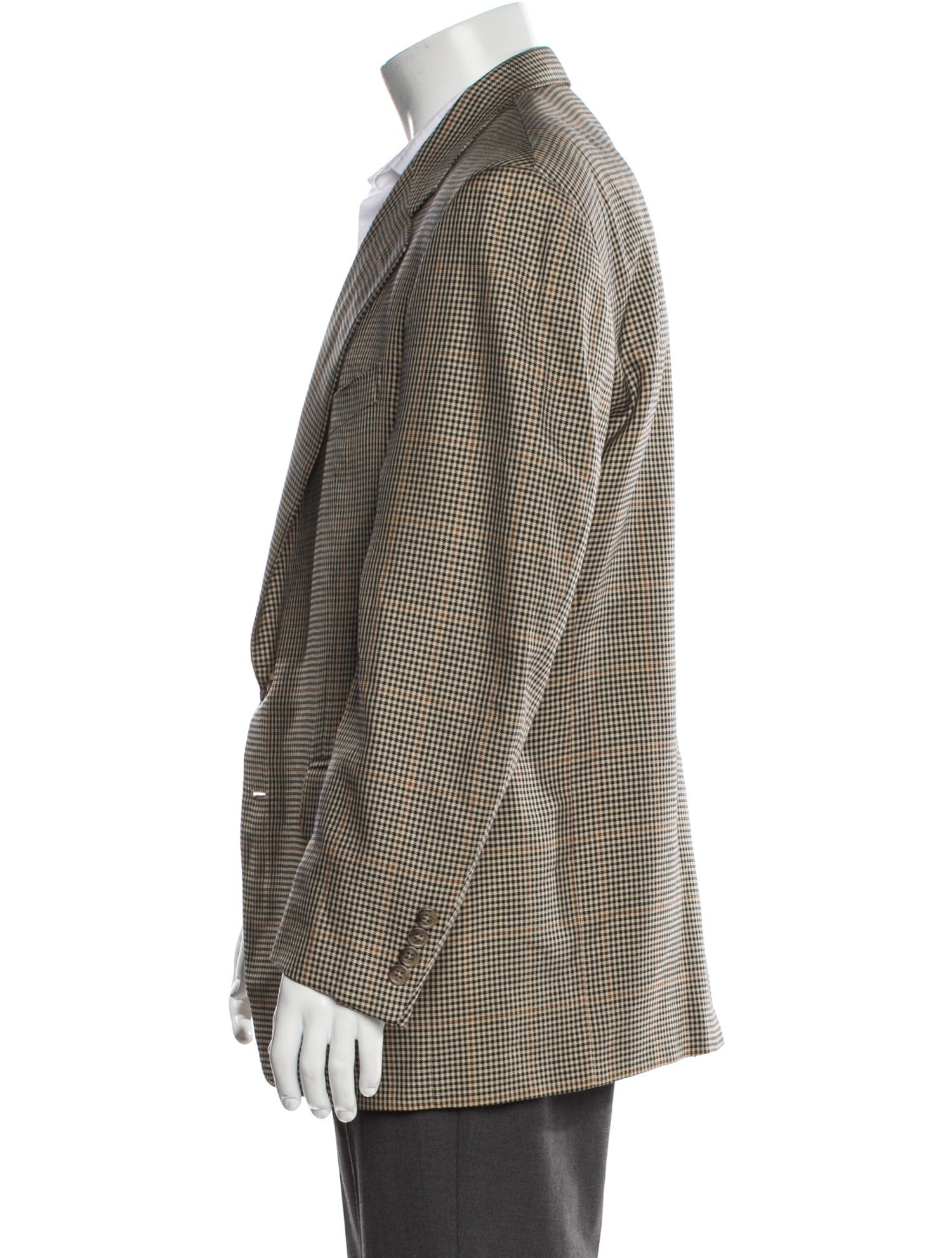 Dunhill Silk Houndstooth Print Blazer