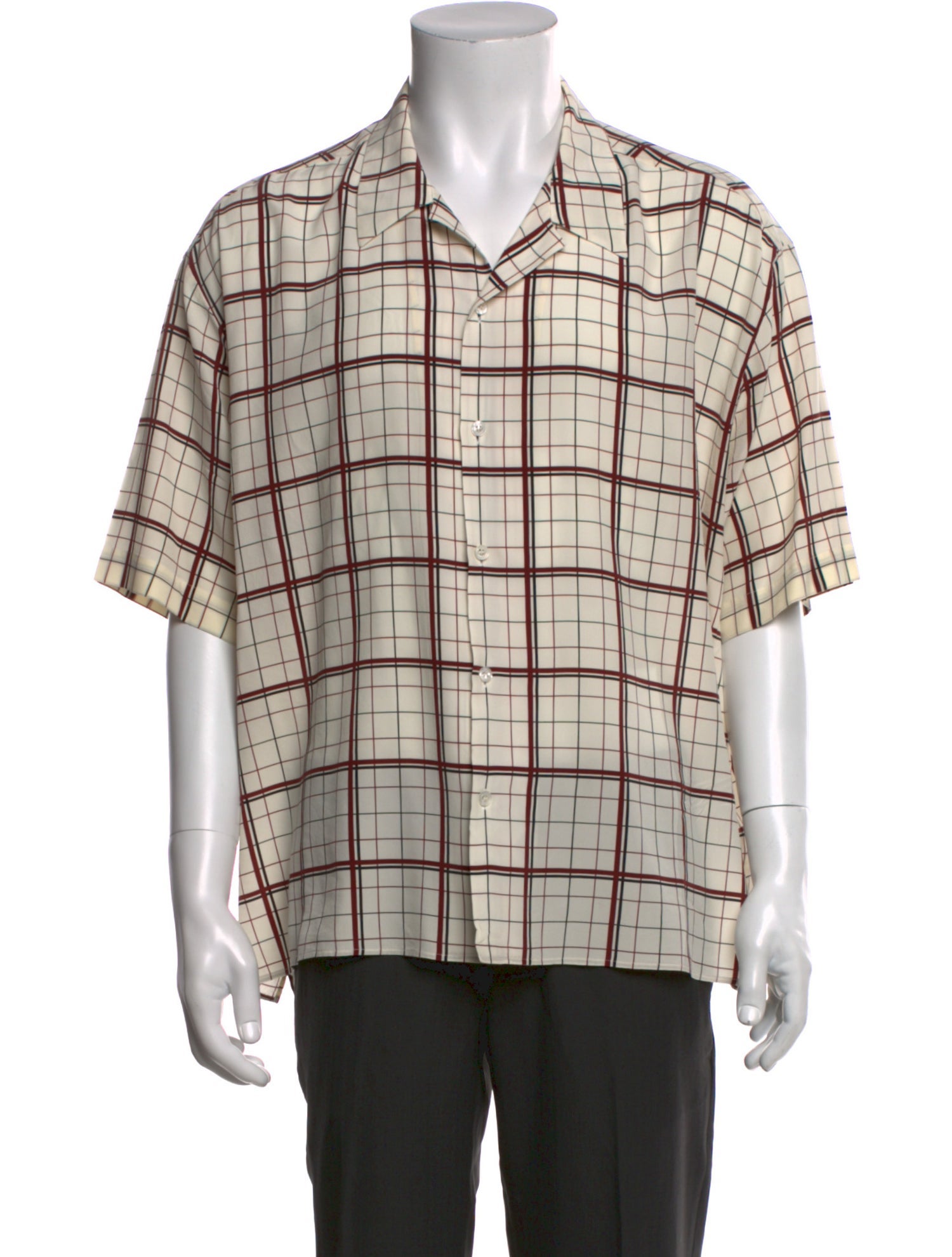 Dunhill Silk Plaid Print Shirt