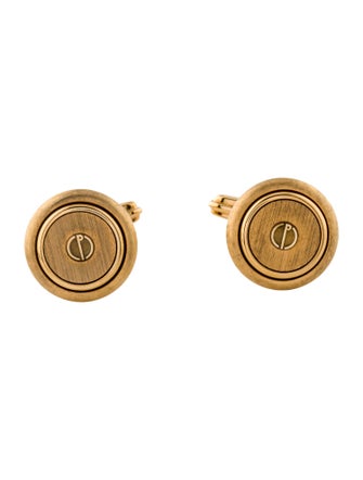 Dunhill Brushed Logo Cufflinks