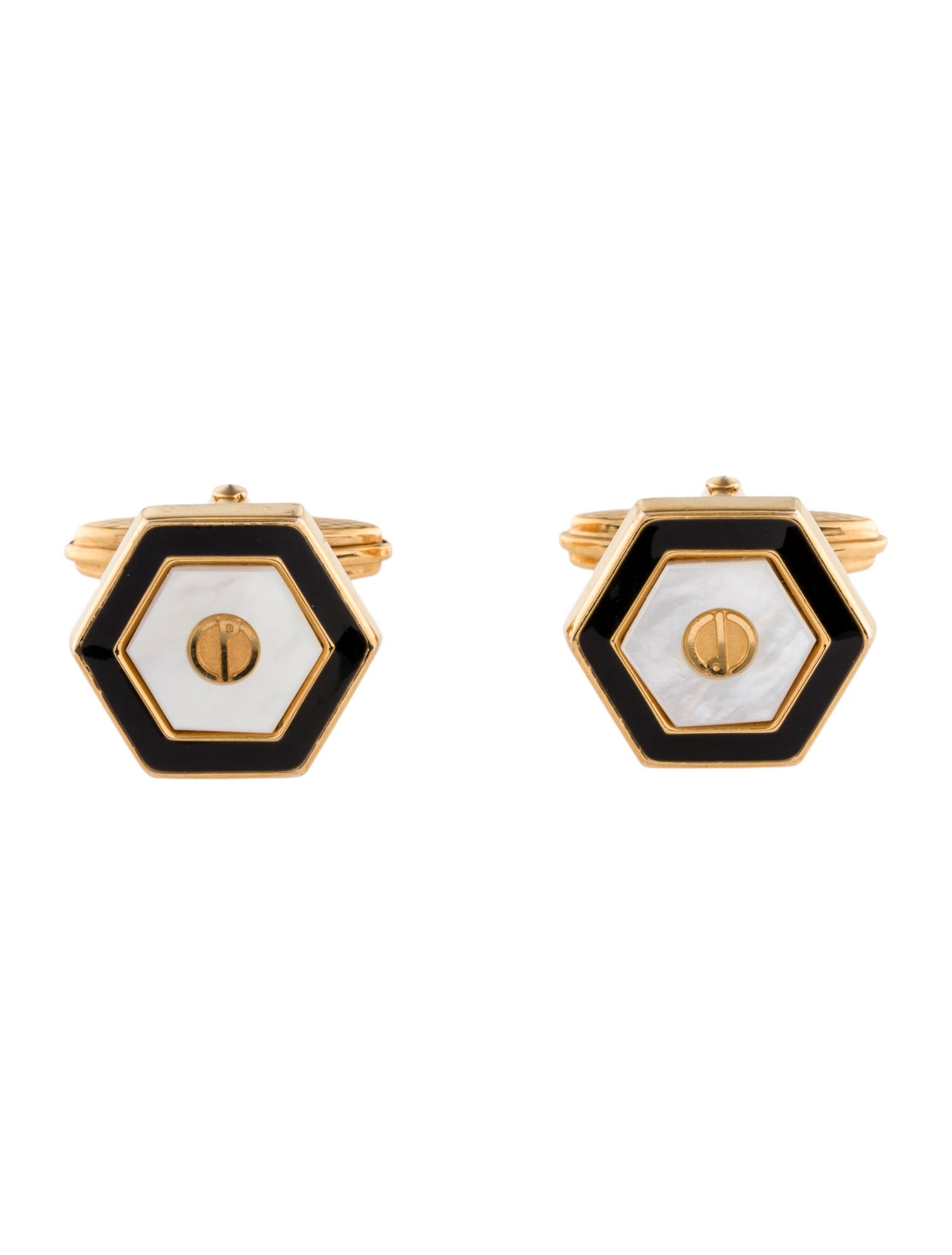 Dunhill Mother of Pearl & Enamel Cufflinks