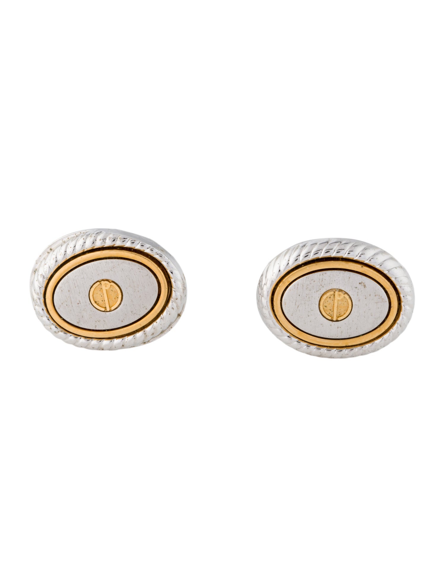 Dunhill Two - Tone Textured Cufflinks