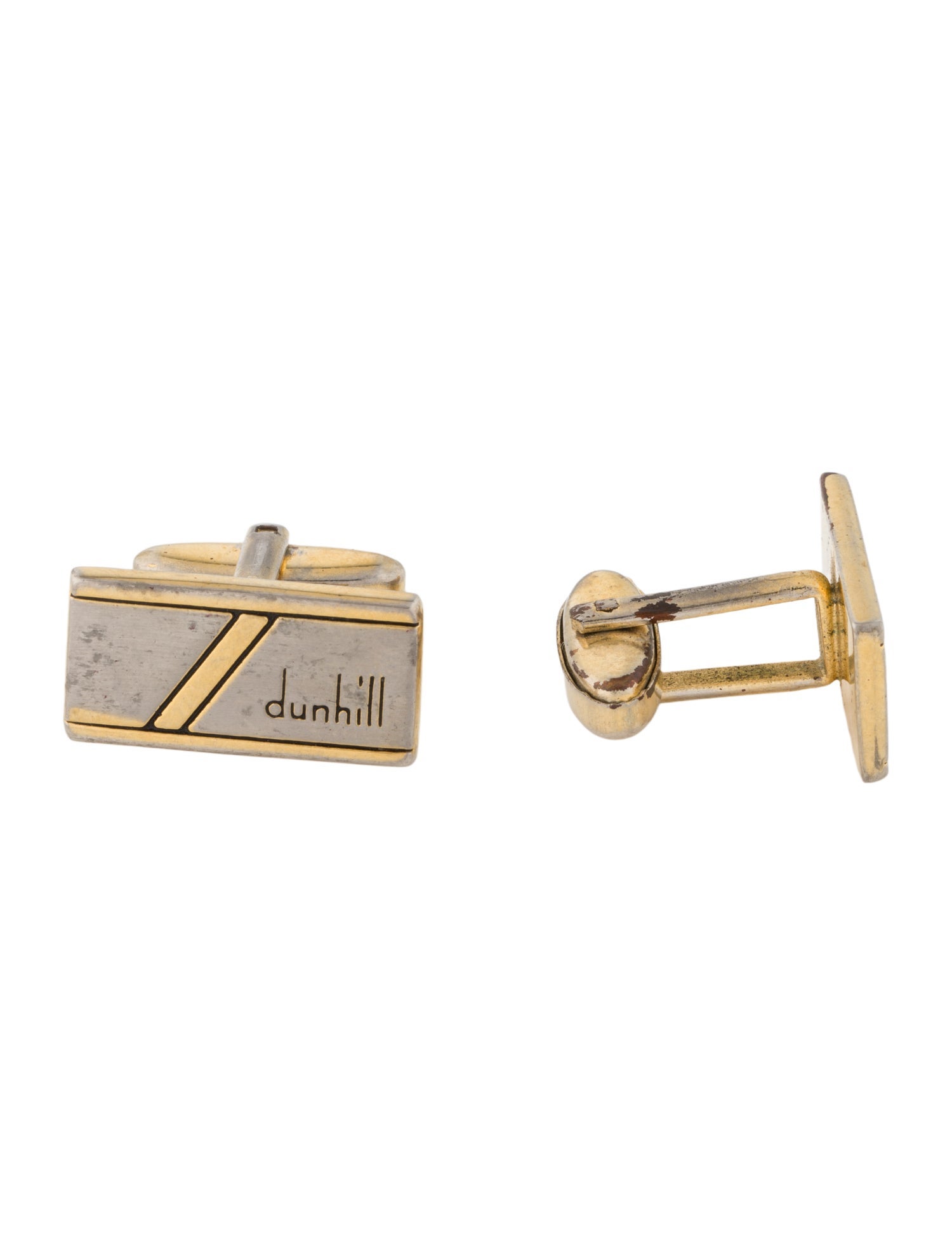 Dunhill Two - Tone Logo Cufflinks