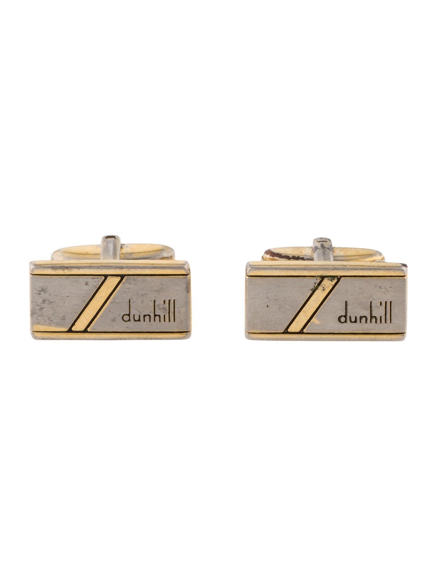 Dunhill Two - Tone Logo Cufflinks