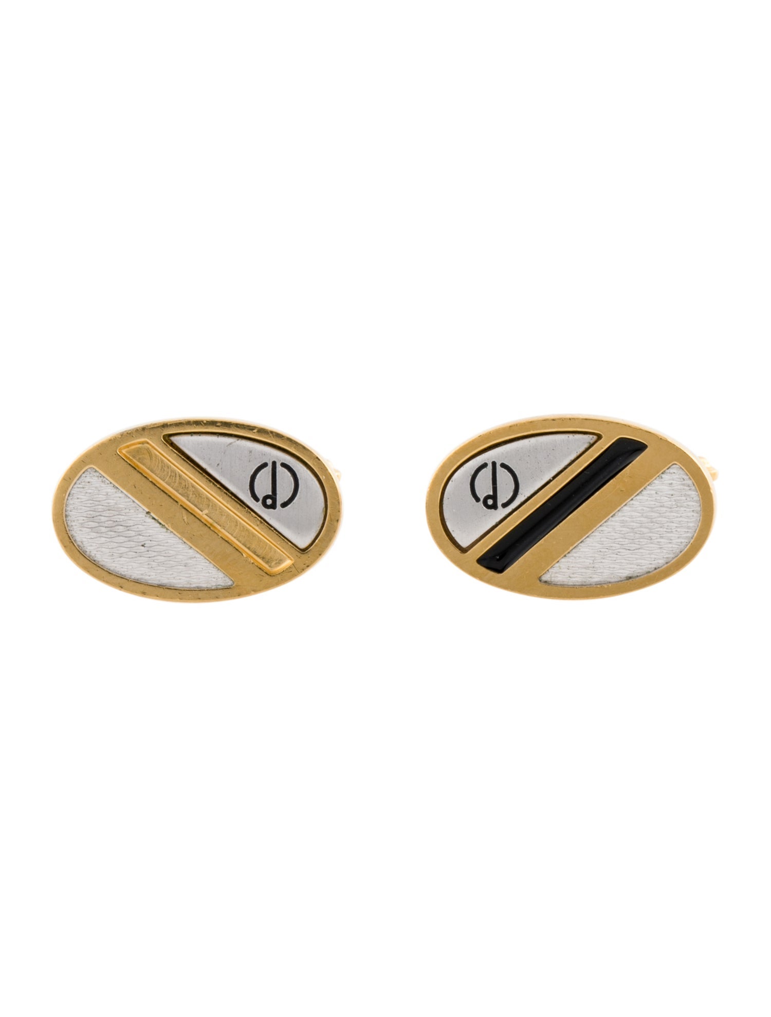 Dunhill Two-Tone Enamel Cufflink