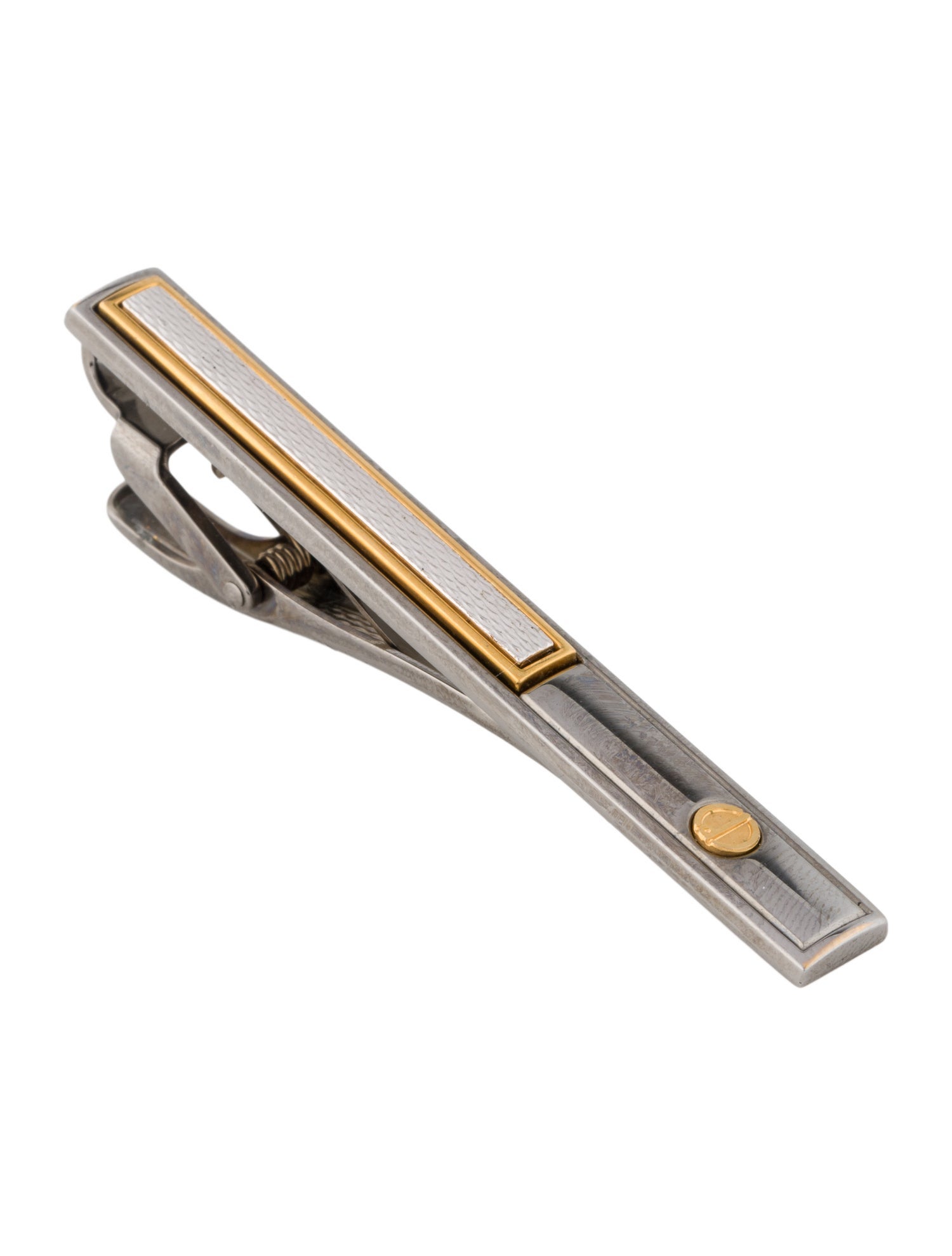 Dunhill Two - Tone Logo Tie Clip