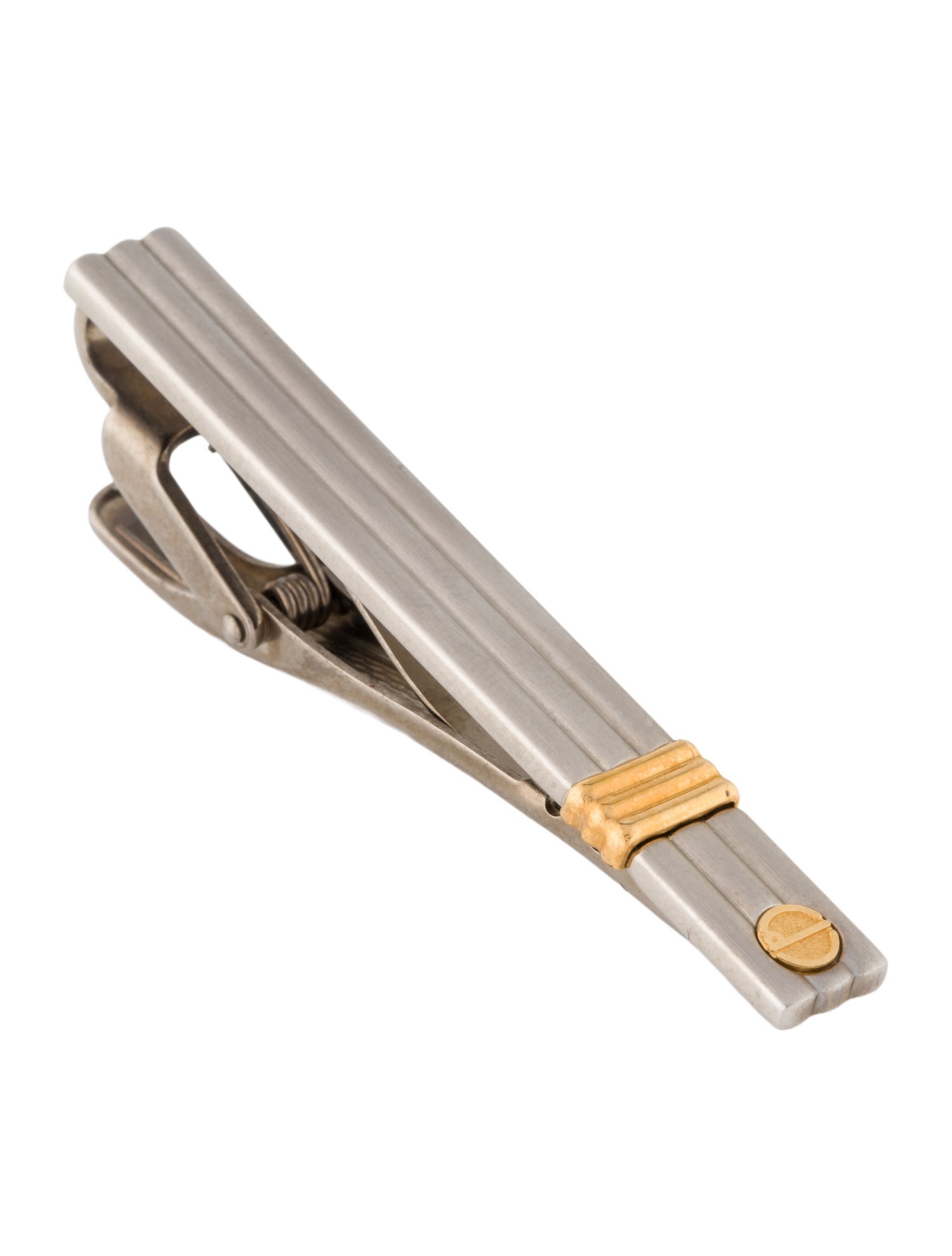 Dunhill Two - Tone Textured Tie Clip