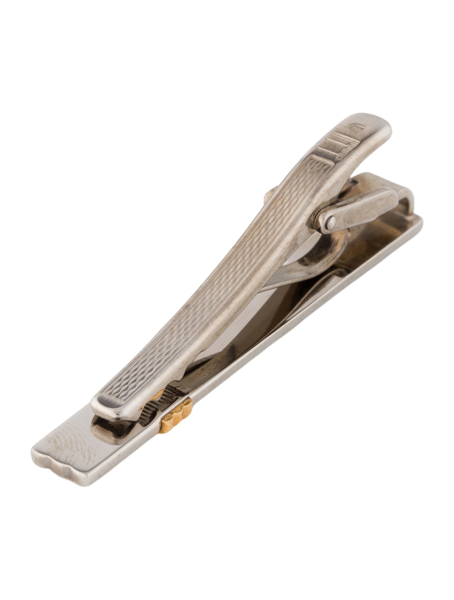 Dunhill Two - Tone Textured Tie Clip