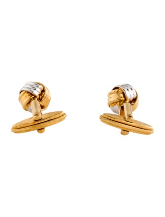 Dunhill Two tone Twisted Knot Cuff Links
