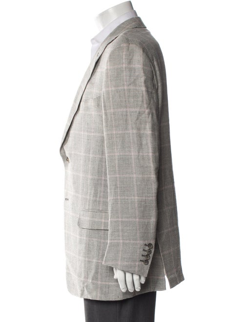 Dunhill Silk Plaid Print Blazer