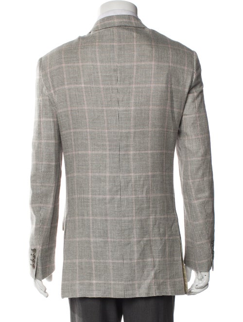 Dunhill Silk Plaid Print Blazer