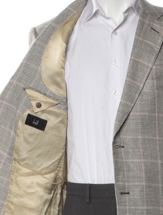 Dunhill Silk Plaid Print Blazer