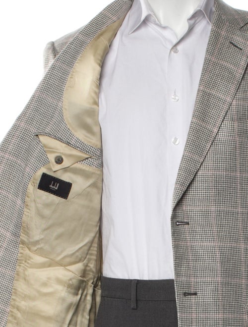 Dunhill Silk Plaid Print Blazer