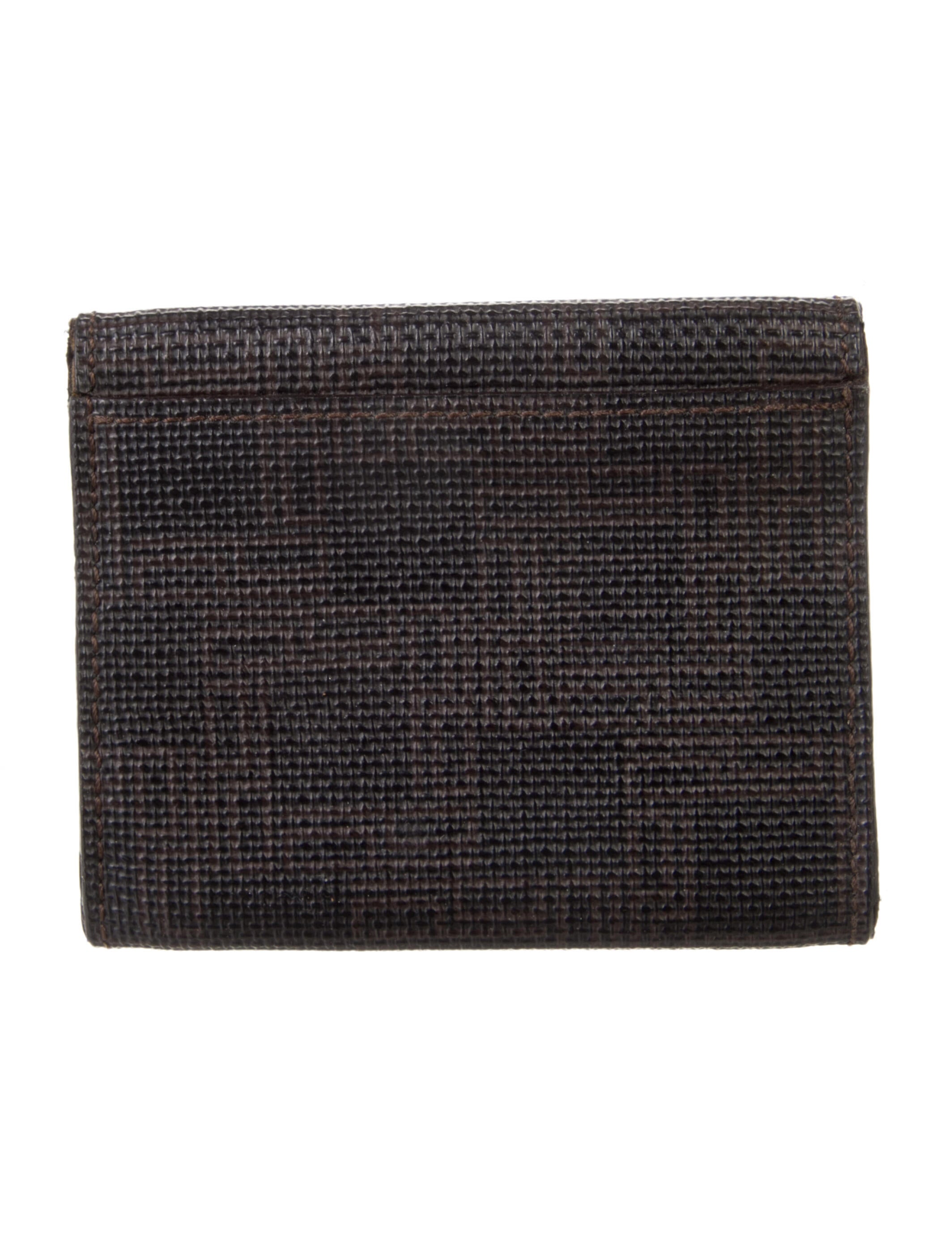 Dunhill Optical Coin Purse Leather Wallet