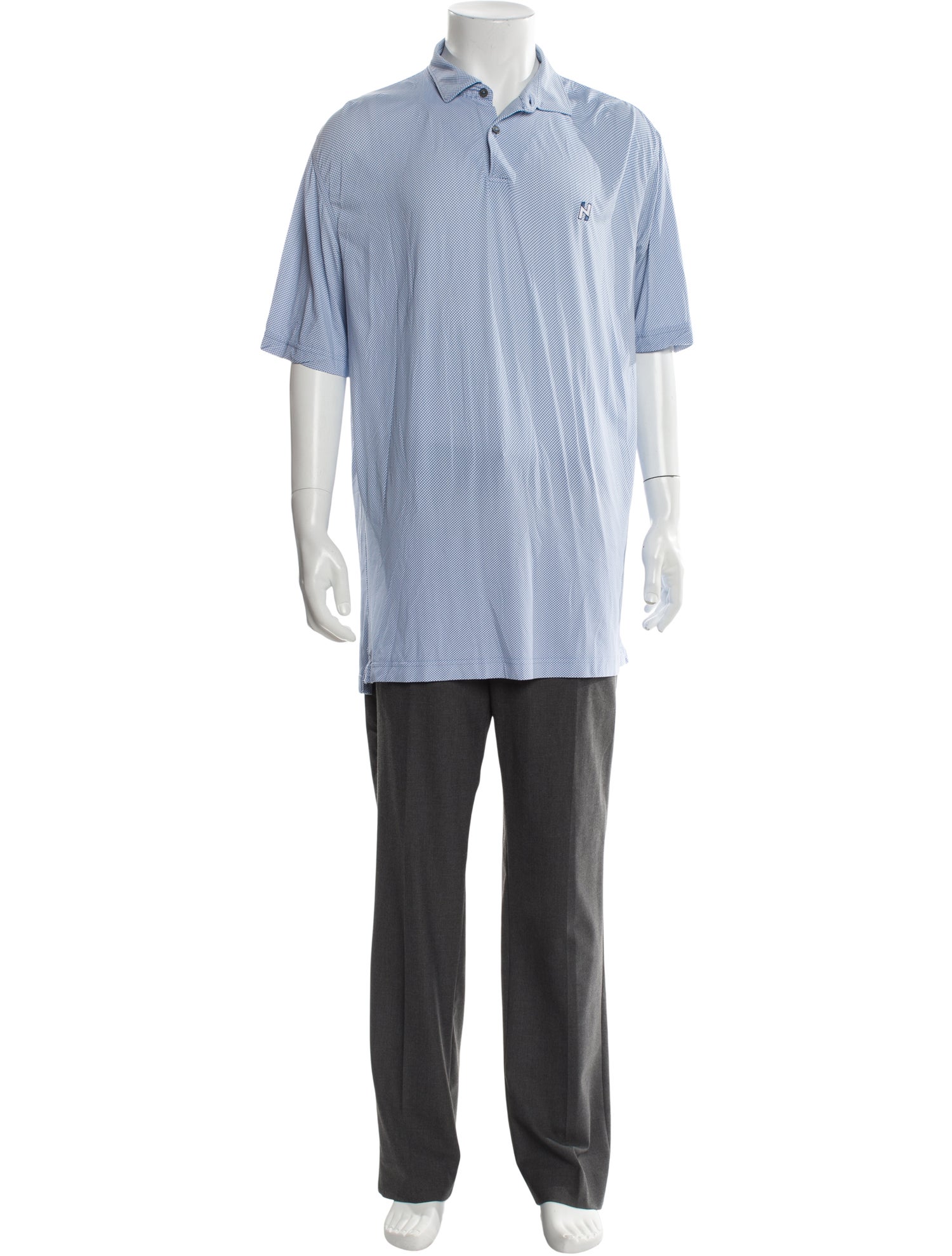 Dunhill Plaid Print Collar Polo Shirt