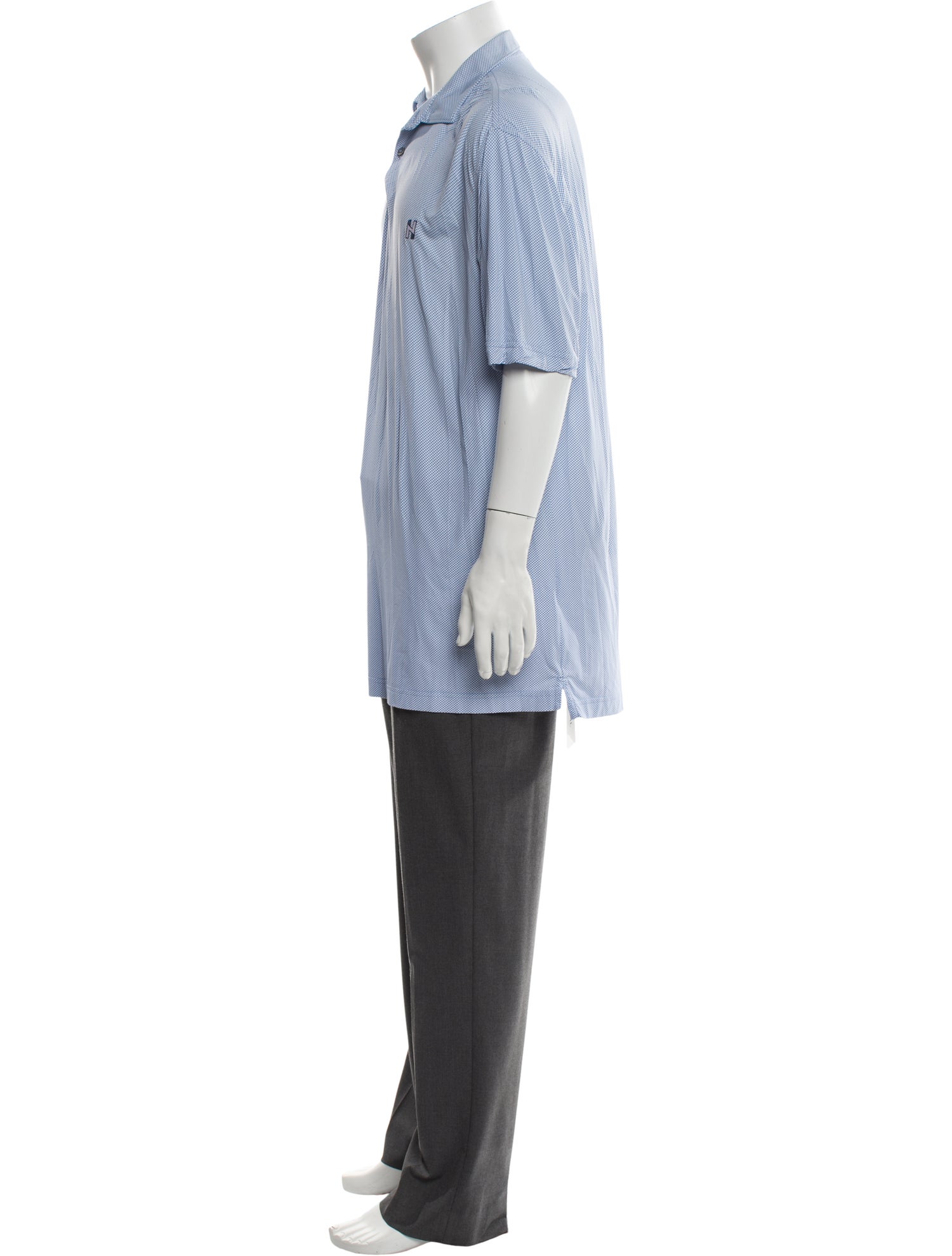 Dunhill Plaid Print Collar Polo Shirt