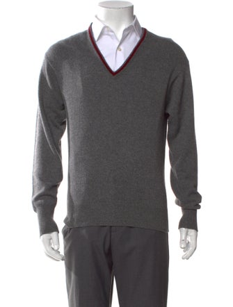 Dunhill V-Neck Long Sleeve Pullover