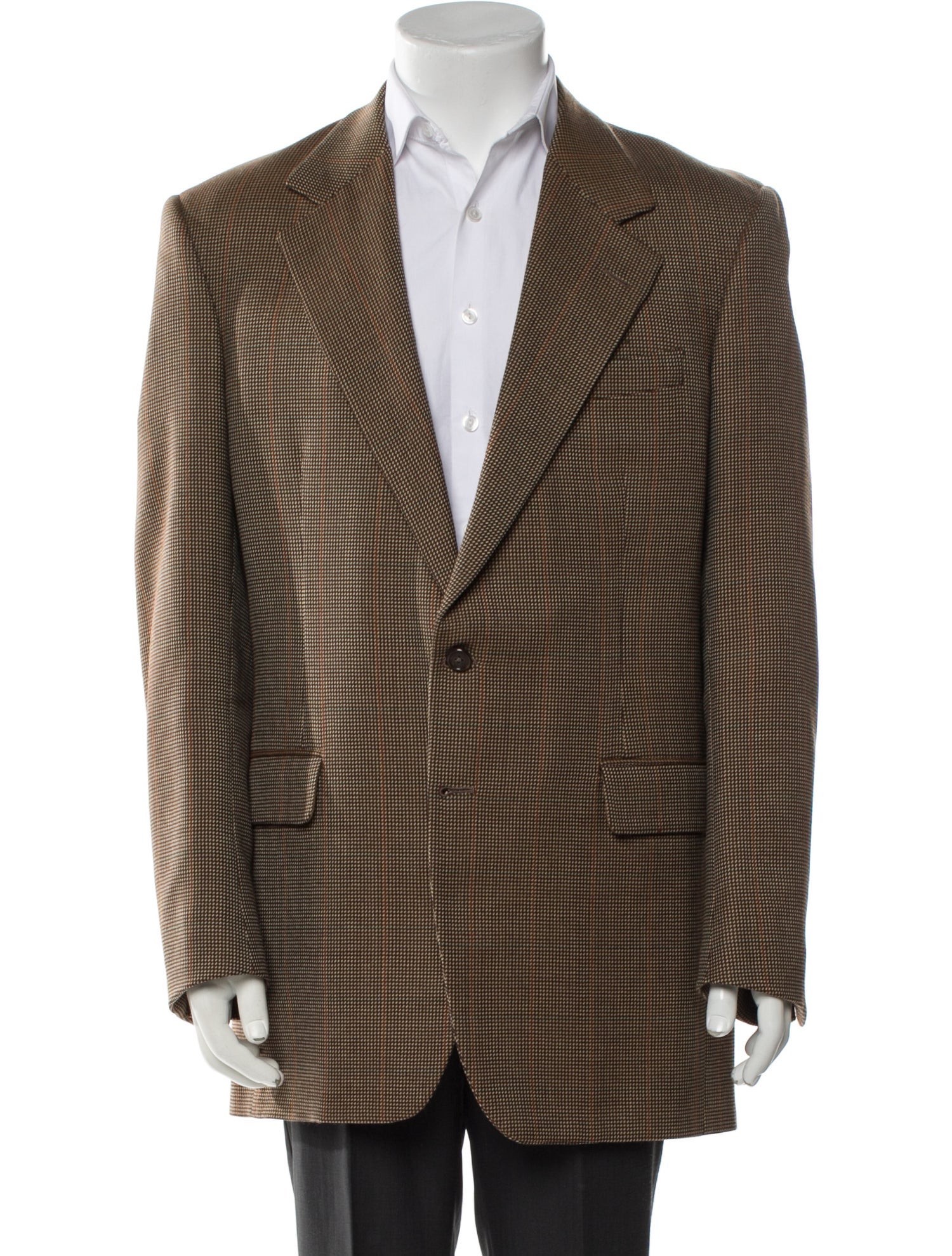 Dunhill Plaid Print Blazer