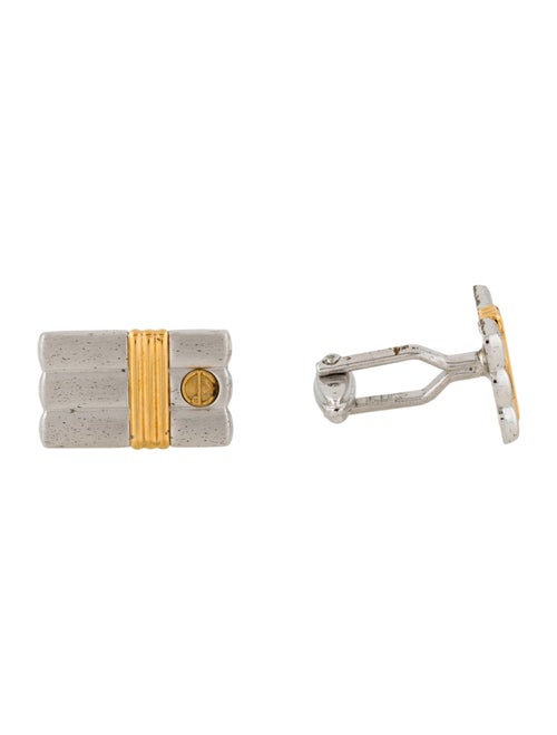 Dunhill Two-Tone Logo Cufflinks