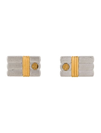 Dunhill Two-Tone Logo Cufflinks