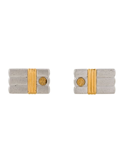 Dunhill Two-Tone Logo Cufflinks