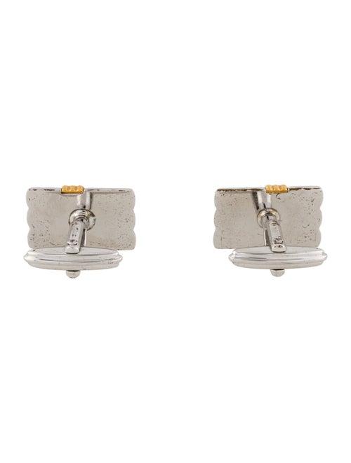 Dunhill Two-Tone Logo Cufflinks