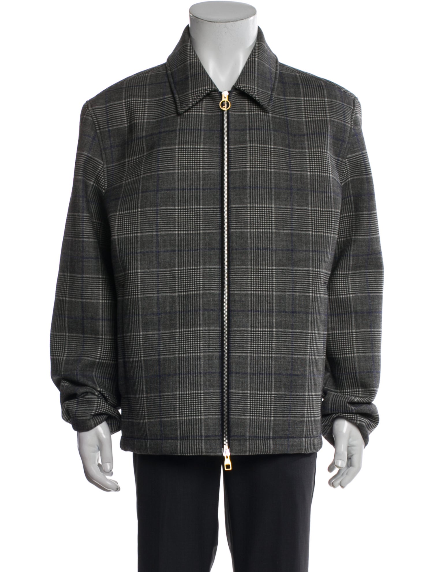 Dunhill Plaid Print Trucker Jacket