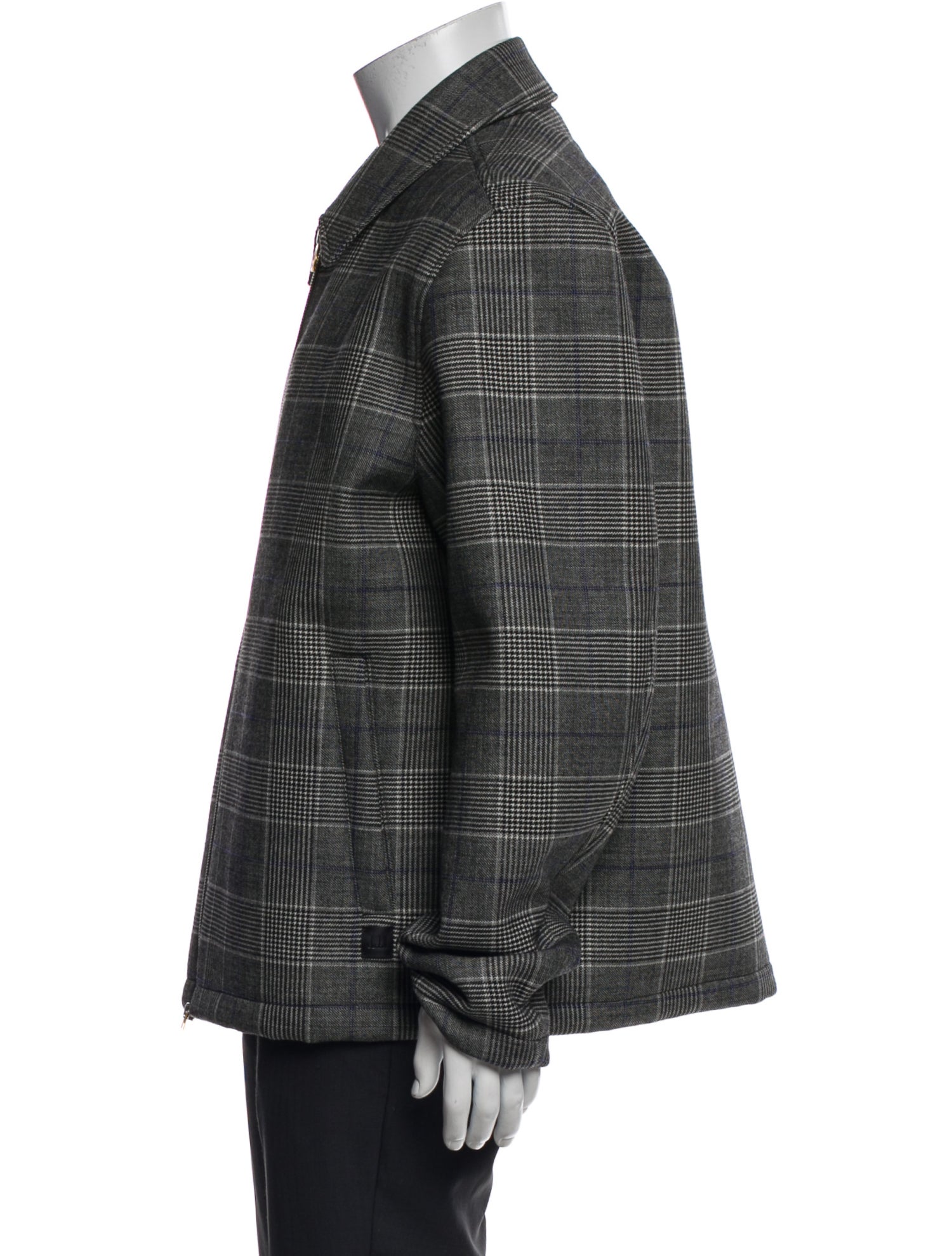 Dunhill Plaid Print Trucker Jacket