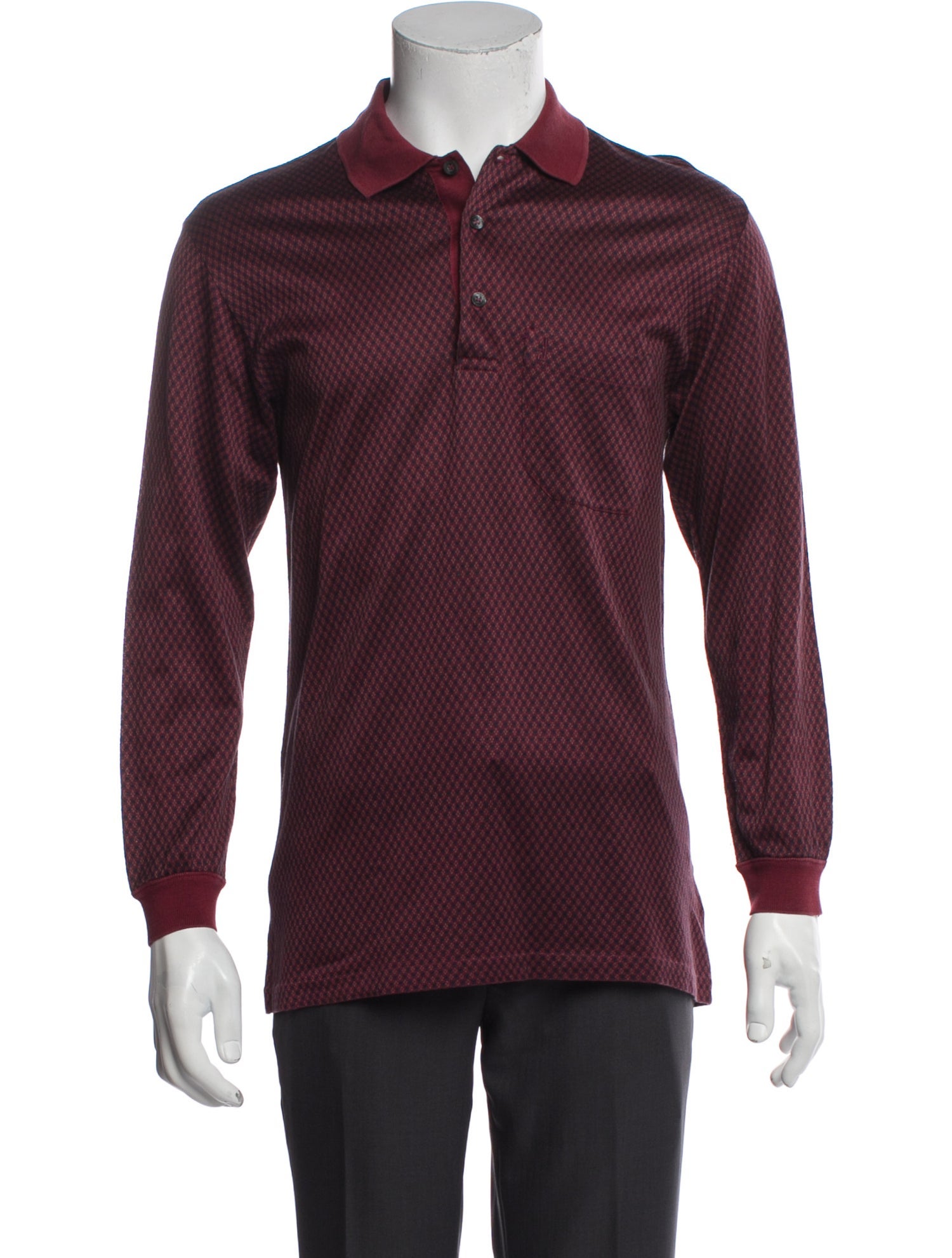 Dunhill Plaid Print Long Sleeve Shirt