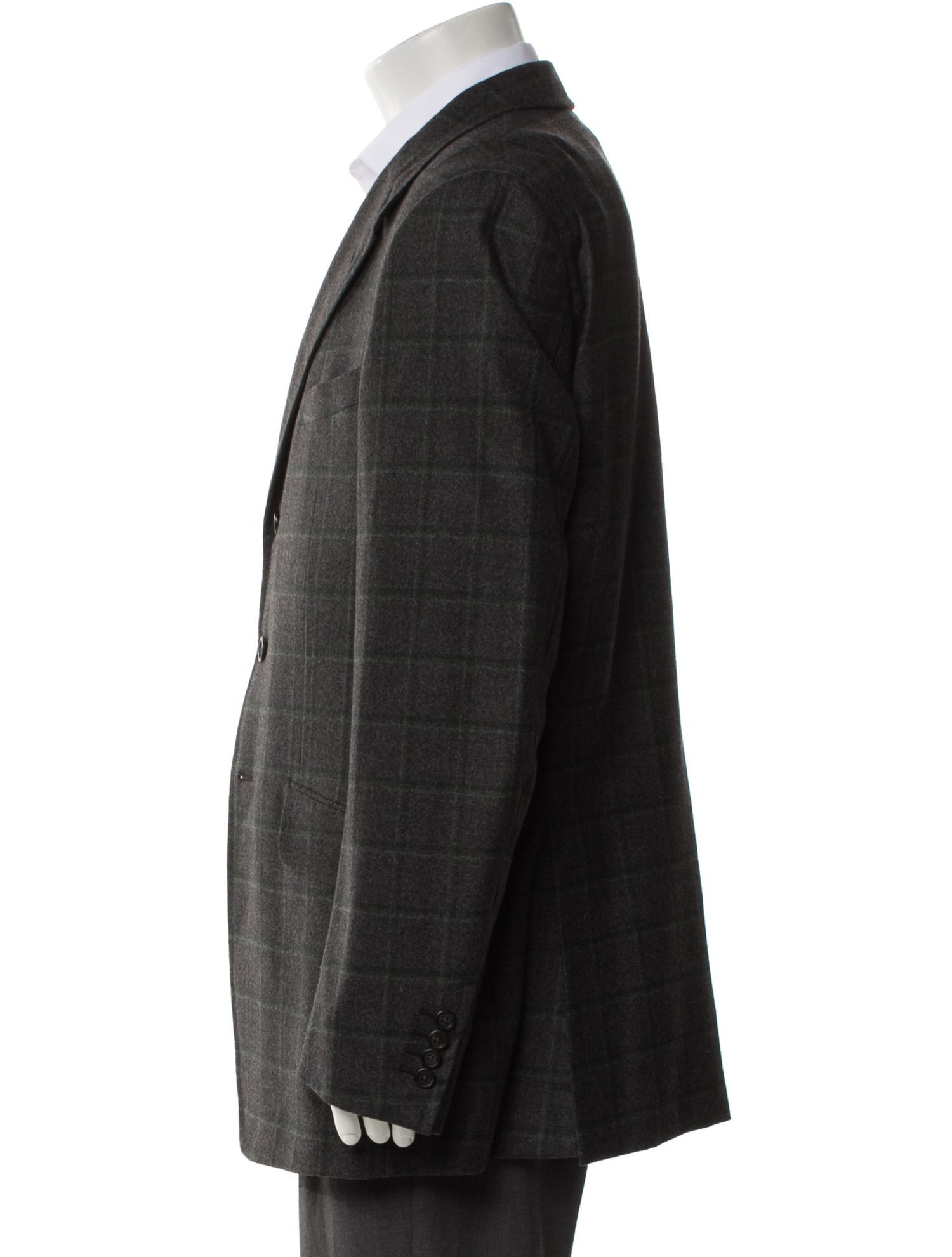 Dunhill Wool Plaid Print Blazer