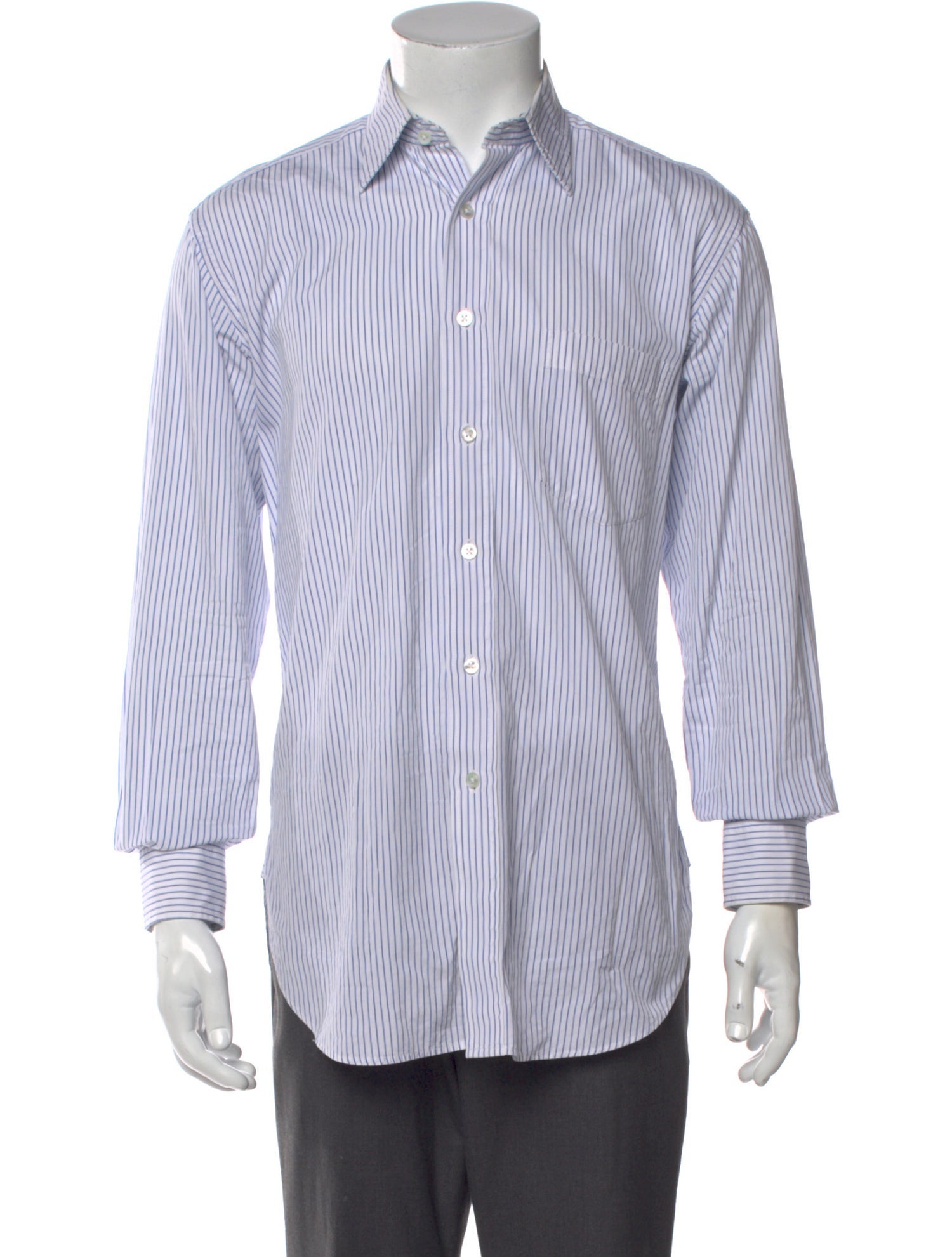 Dunhill Striped Long Sleeve Dress Shirt