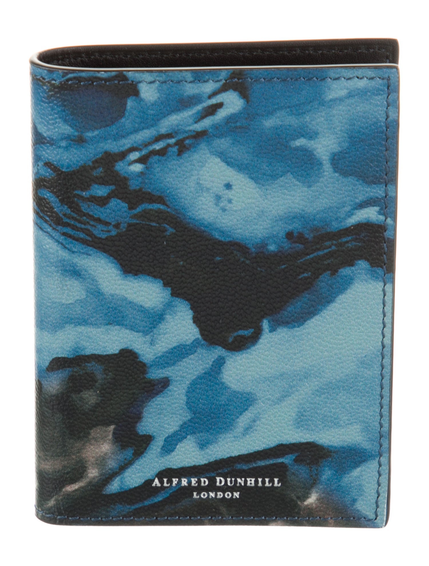 Dunhill Leather Tie-Dye Print Bifold Wallet