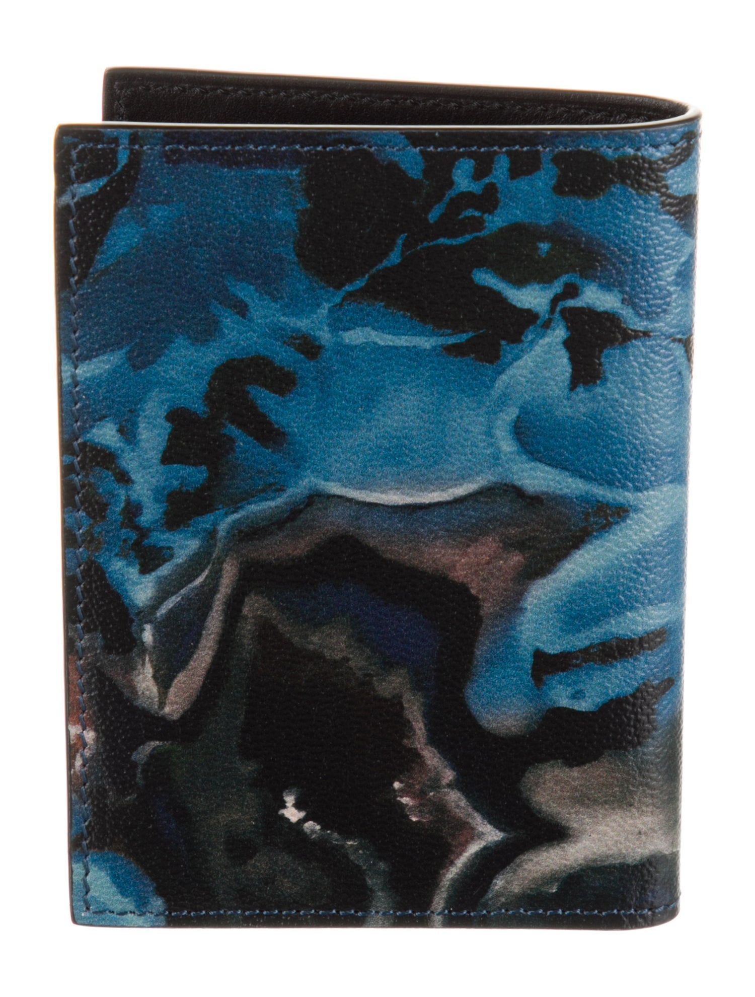 Dunhill Leather Tie-Dye Print Bifold Wallet