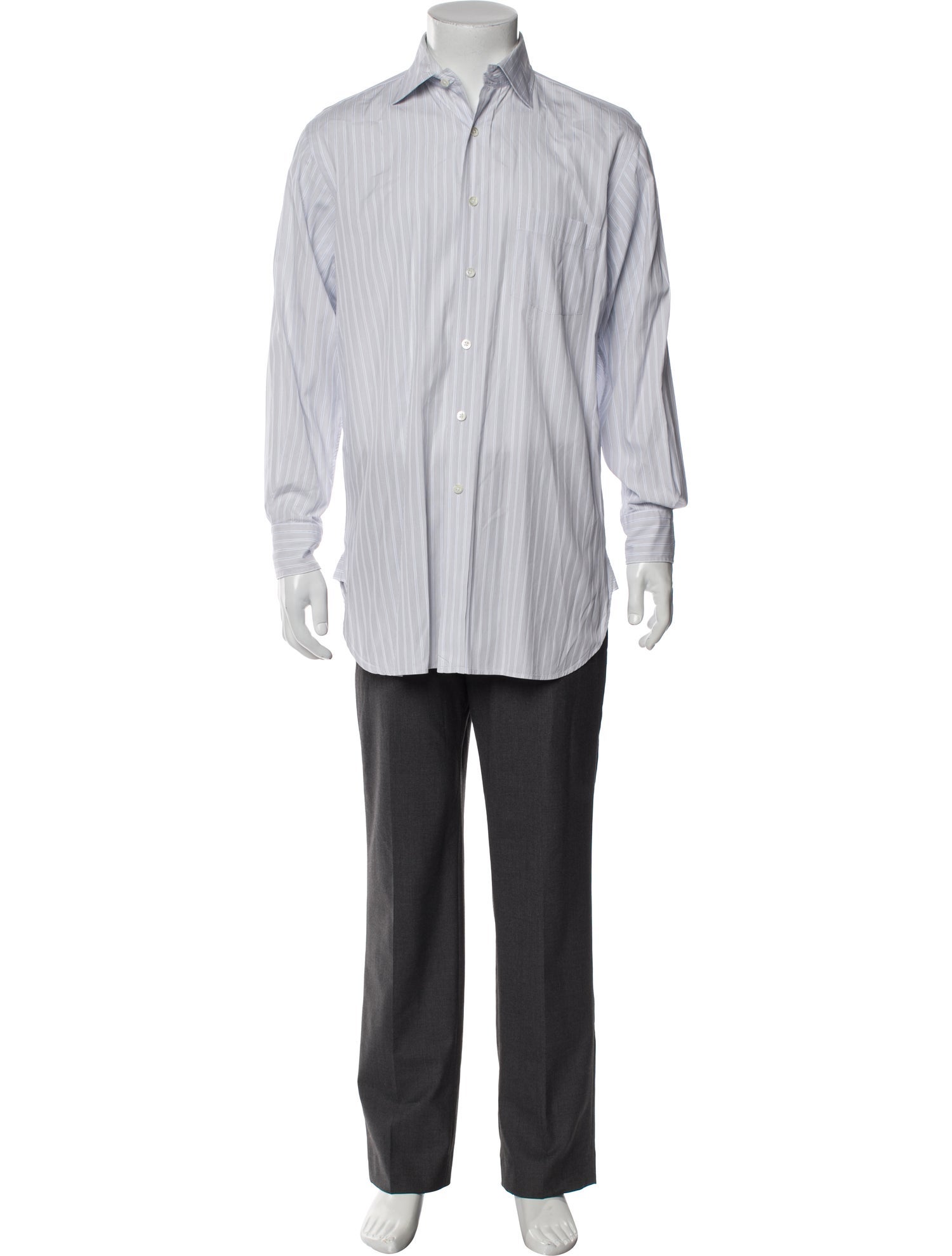 Dunhill Striped Long Sleeve Dress Shirt