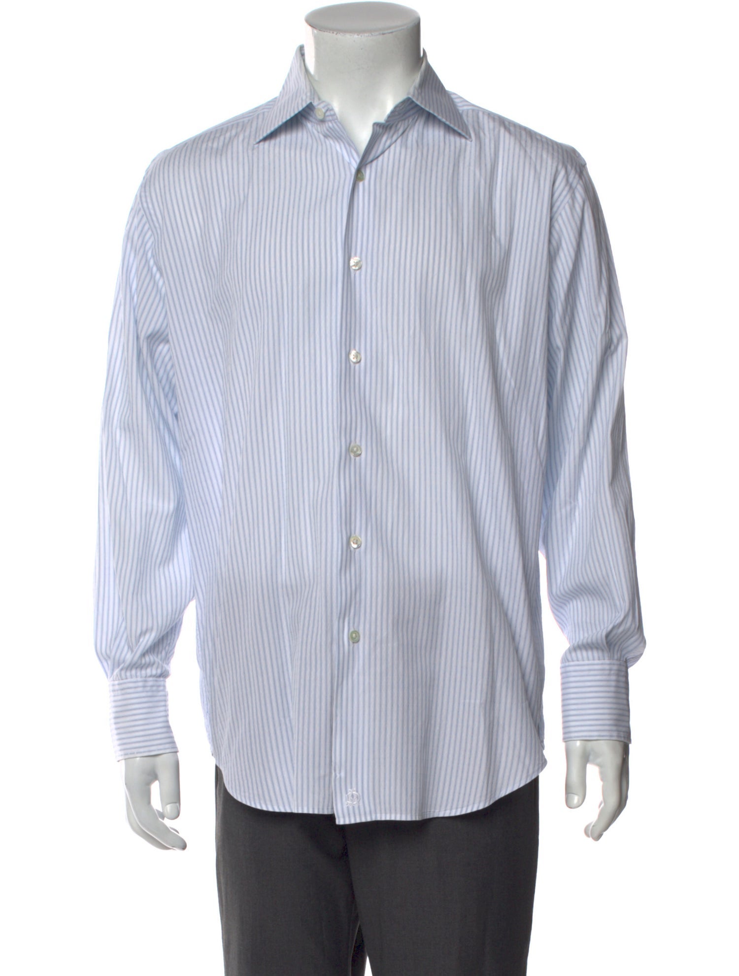 Dunhill Striped Long Sleeve Dress Shirt