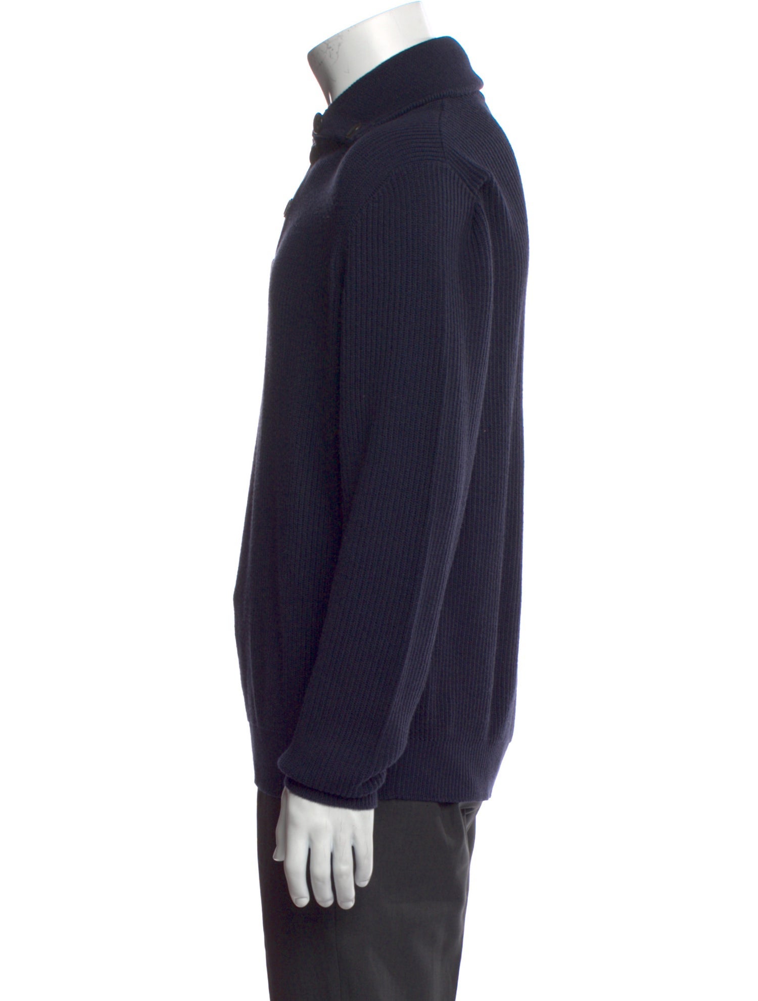 Dunhill Collar Long Sleeve Polo Sweater